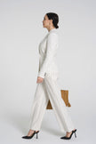 Kat - Linen/Cotton-Blend Pinstripe Suit Jacket