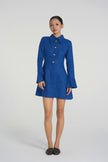 Sia - Premium Linen Mini Dress in Cobalt Blue