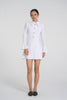 Sia - Premium Linen Mini Dress in White