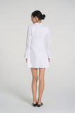Sia - Premium Linen Mini Dress in White