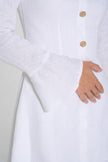 Sia - Premium Linen Mini Dress in White