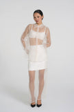 Alia - Silk Organza Skirt - White (PRE-ORDER)