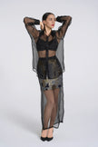 Quinn - Silk Organza Shirt in Black (PRE-ORDER)