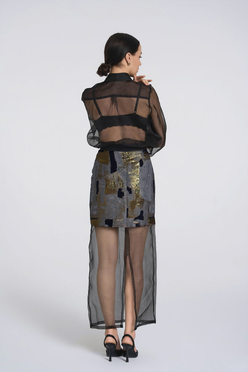 Quinn - Silk Organza Skirt - Black (PRE-ORDER - 2 pieces only)