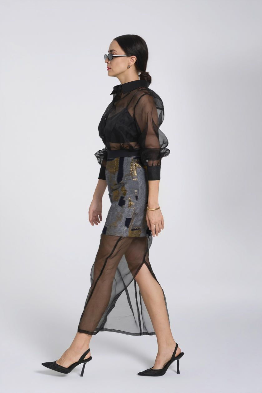 Quinn - Silk Organza Skirt - Black (PRE-ORDER - 2 pieces only)