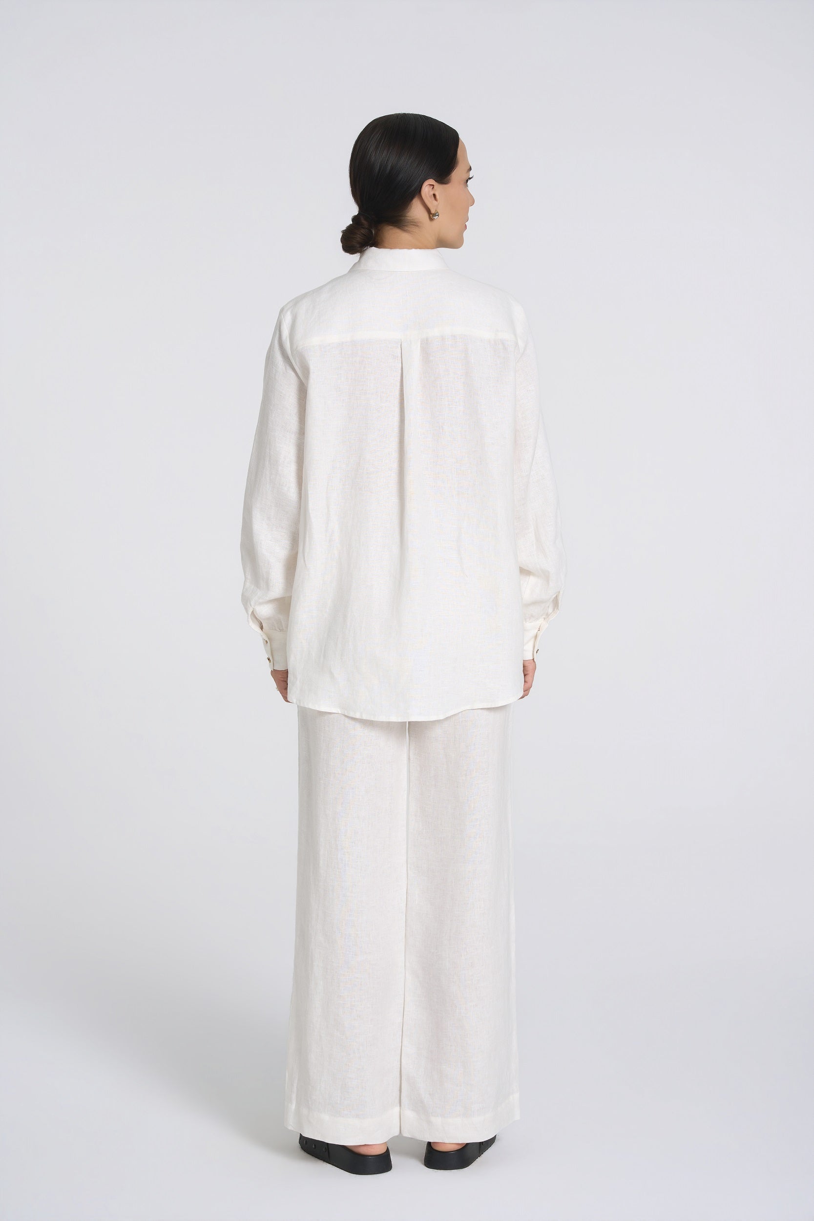 Sana - Premium Linen Trousers - Off-White