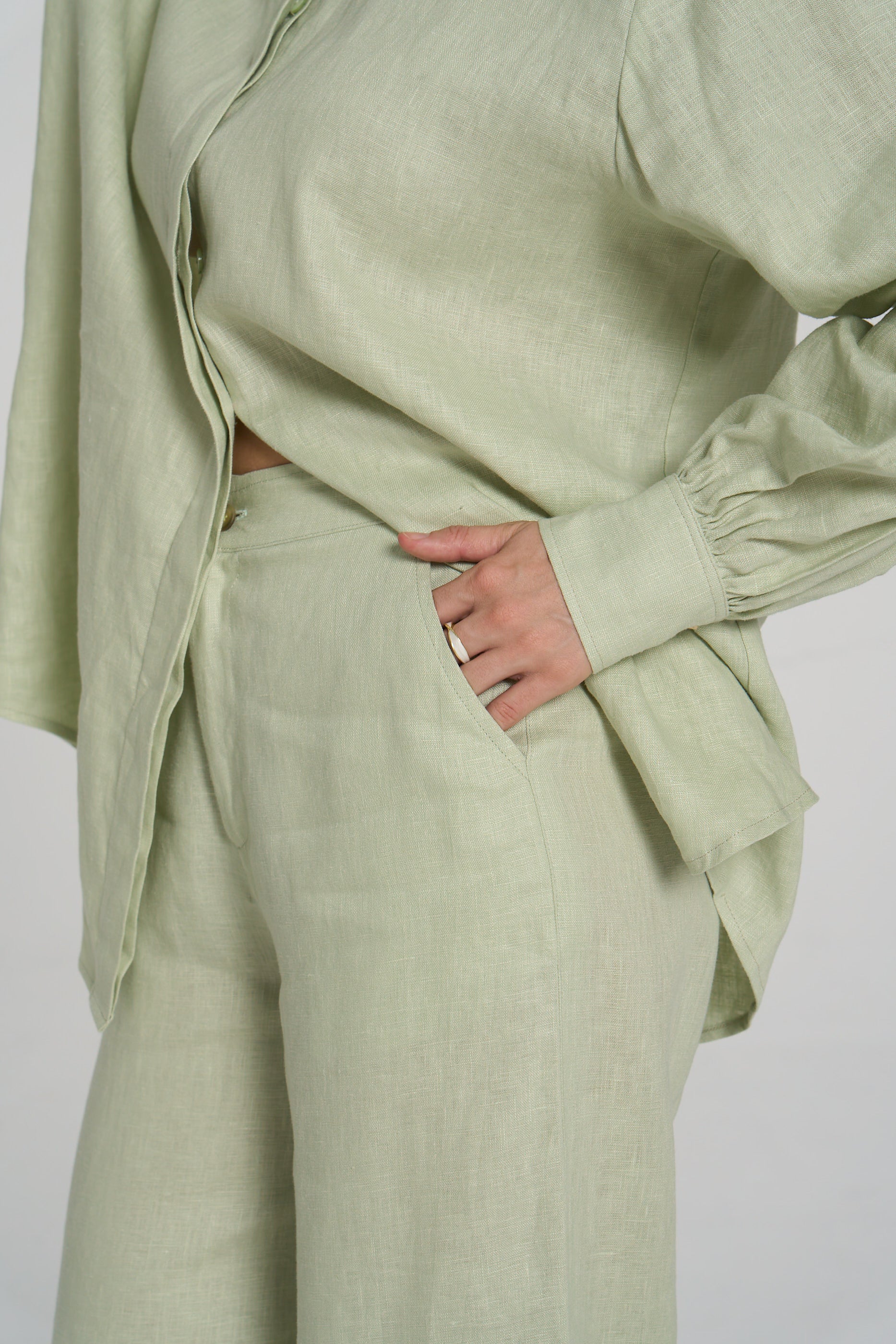 Sana - Premium Linen Trousers -  Cobalt Blue