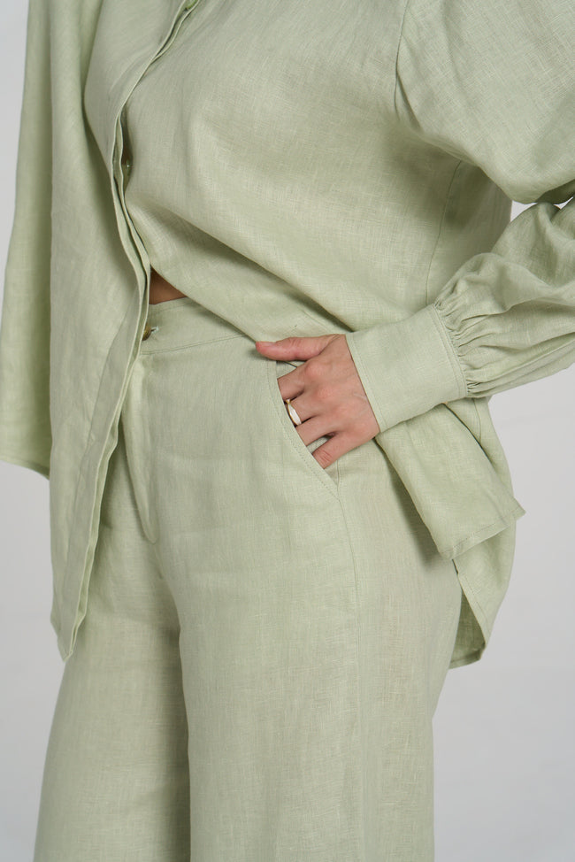Sana - Premium Linen Trousers -  Cobalt Blue