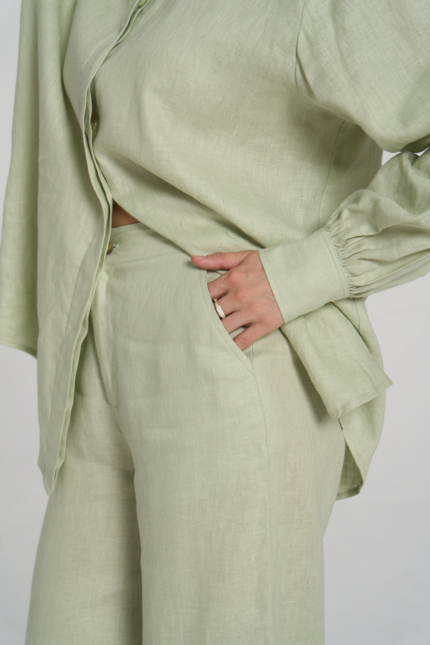 Sana - Premium Linen Trousers -  Cobalt Blue
