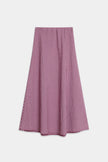 Vichy Cotton Blend Skirt - Purple