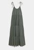 100% Cotton Maxi Dress -  Light Green