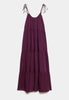 100% Cotton Maxi Dress -  Purple