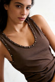 Ribbed Sleeveless Cotton Top